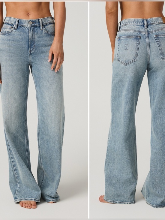 Vuori Denim - Vuori Vintage Wideleg Jean, Light Wash Indigo Denim, size 26
